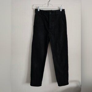 COS | Wide Tapered Jeans High Waist Button Fly Black Sz 2